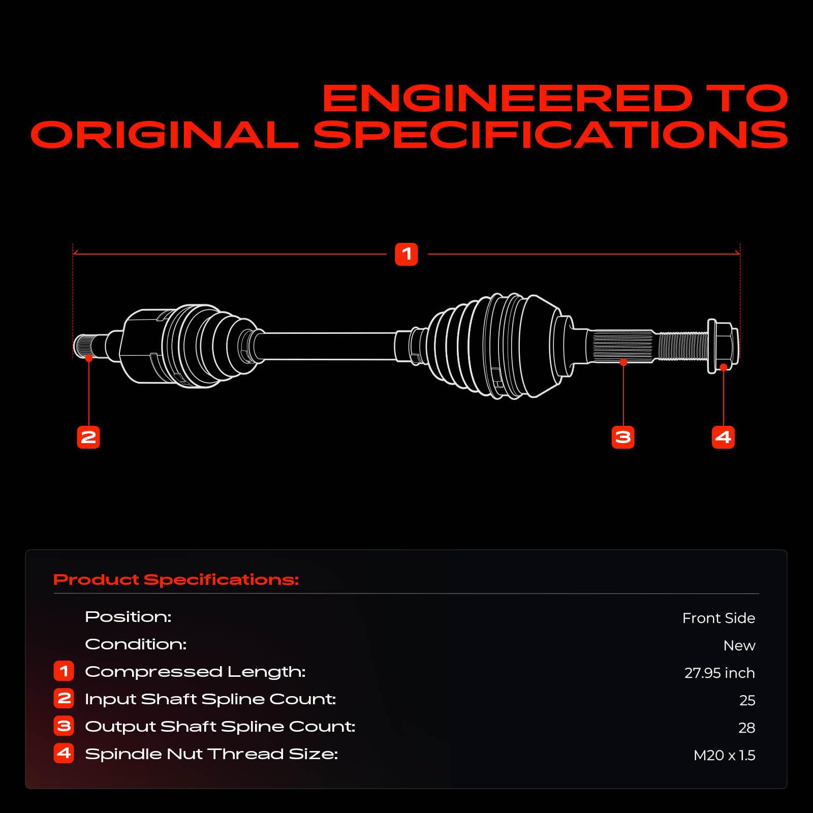 annu．ページ Amazon.com: A-Premium Front Driver or Passenger Side CV Axle Shaft