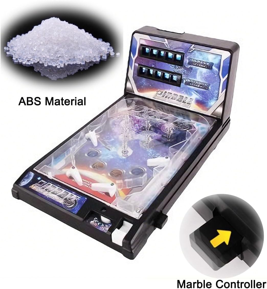 Birthday Party Mini Pinball Machine, Desktop Ball Shooting Toy with Lights, Tabletop Pinball Game for Adults, Home Arcade Pinball Game for Birthdays Friends