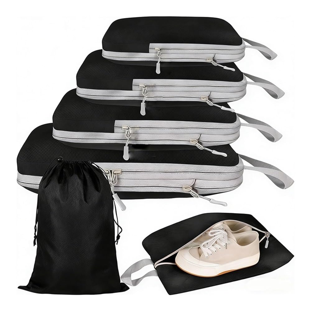 6 Set Compression Packing Cubes for Space-Saving