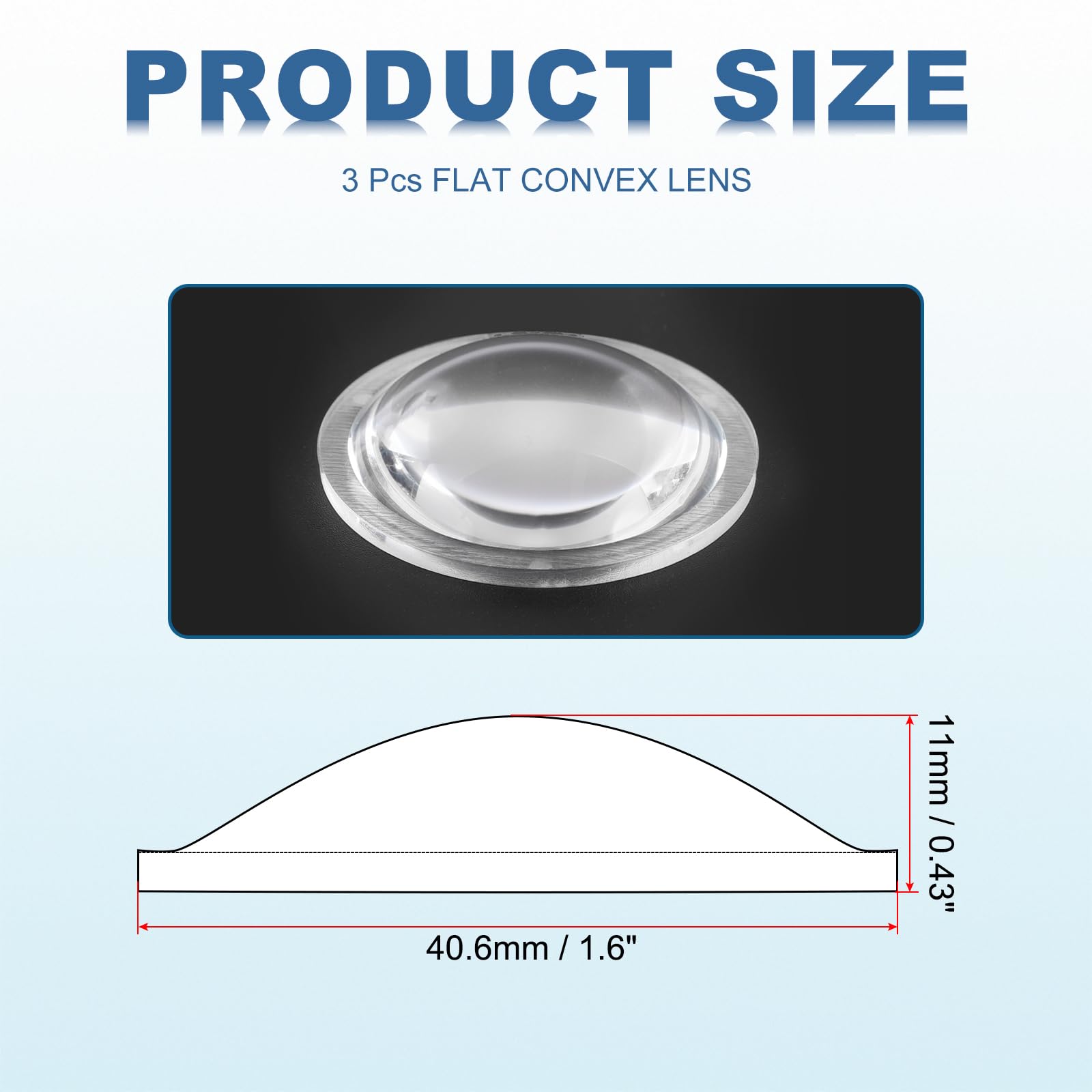 PATIKIL Diameter 40.6mm Flat Convex Lens - Image 2