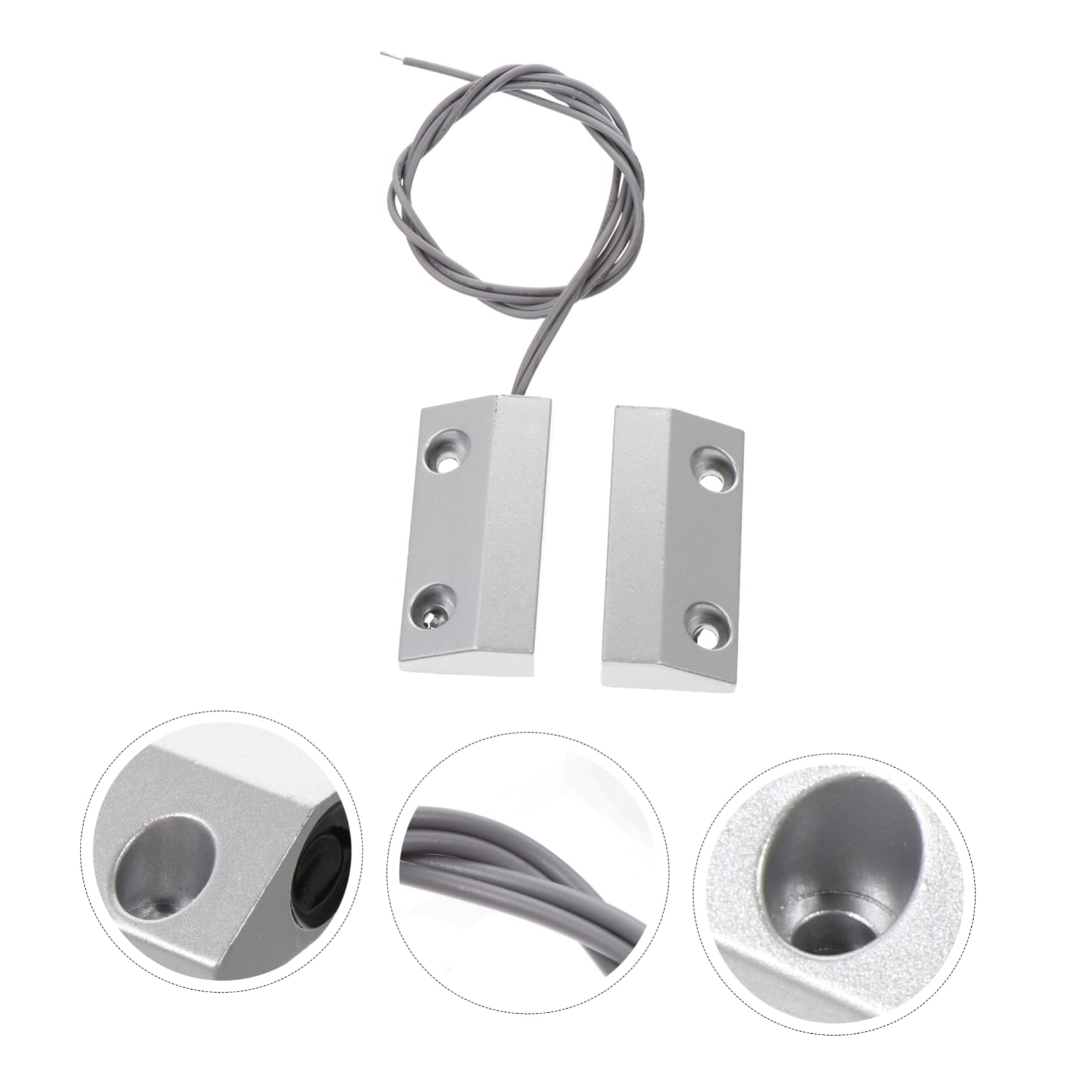 Holibanna 3 Ensembles Capteur de Porte Filaire Alliage de Zinc Alarme de Sécurité pour Fenêtres et Détecteur de Cambriolage avec Design Pratique et