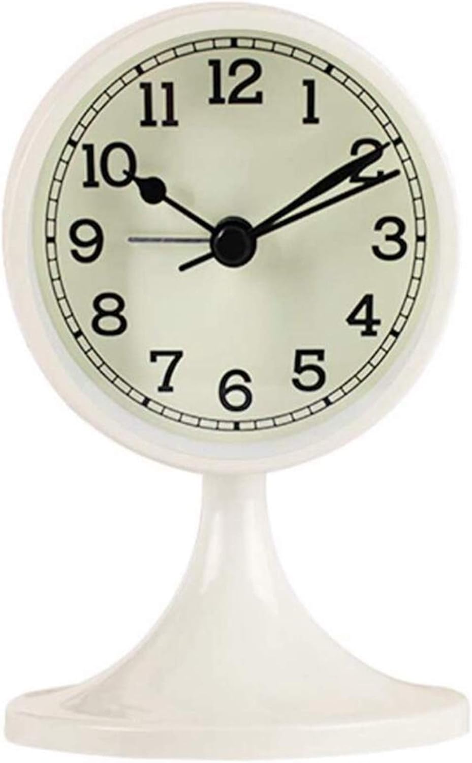 Mantel Clock Retro Round Silent Alarm Clock Non-Ticking Battery Operated Desk Clock for Fireplace Mantel Office Desk Shelf & Home Décor Gift