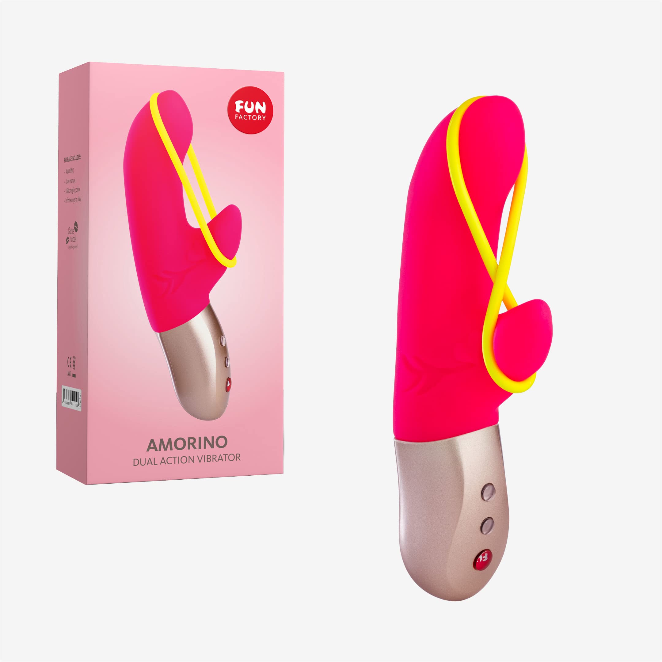Fun Factory AMORINO - Mini Vibratore rabbit per donna | Vibratori Clitoride | donna, Vibratori Clitoride, Silicone, Rosa | Rosa