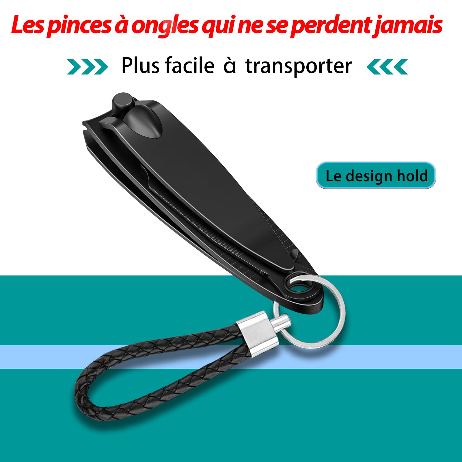Coupe-Ongles Professionnel en Acier Inoxydable Noir Mat - Pince à Ongles Robuste et Tranchant pour Pieds - Cadeaux de Noël