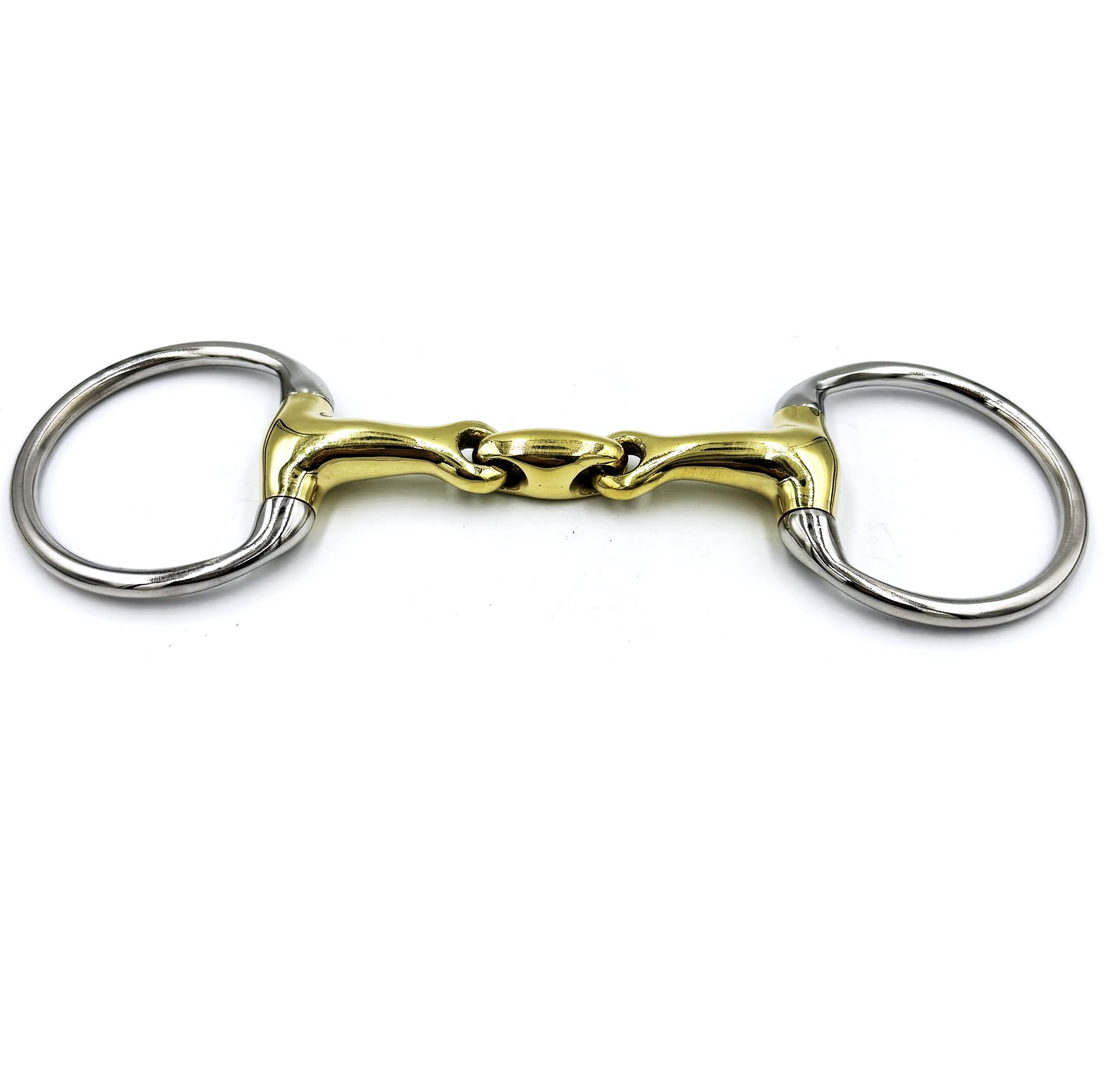 Olivenkopfgebiss Doppelt Gebrochen Kupfer Edelstahl Ringdurchmesser 70 mm Gebissstärke 14 mm