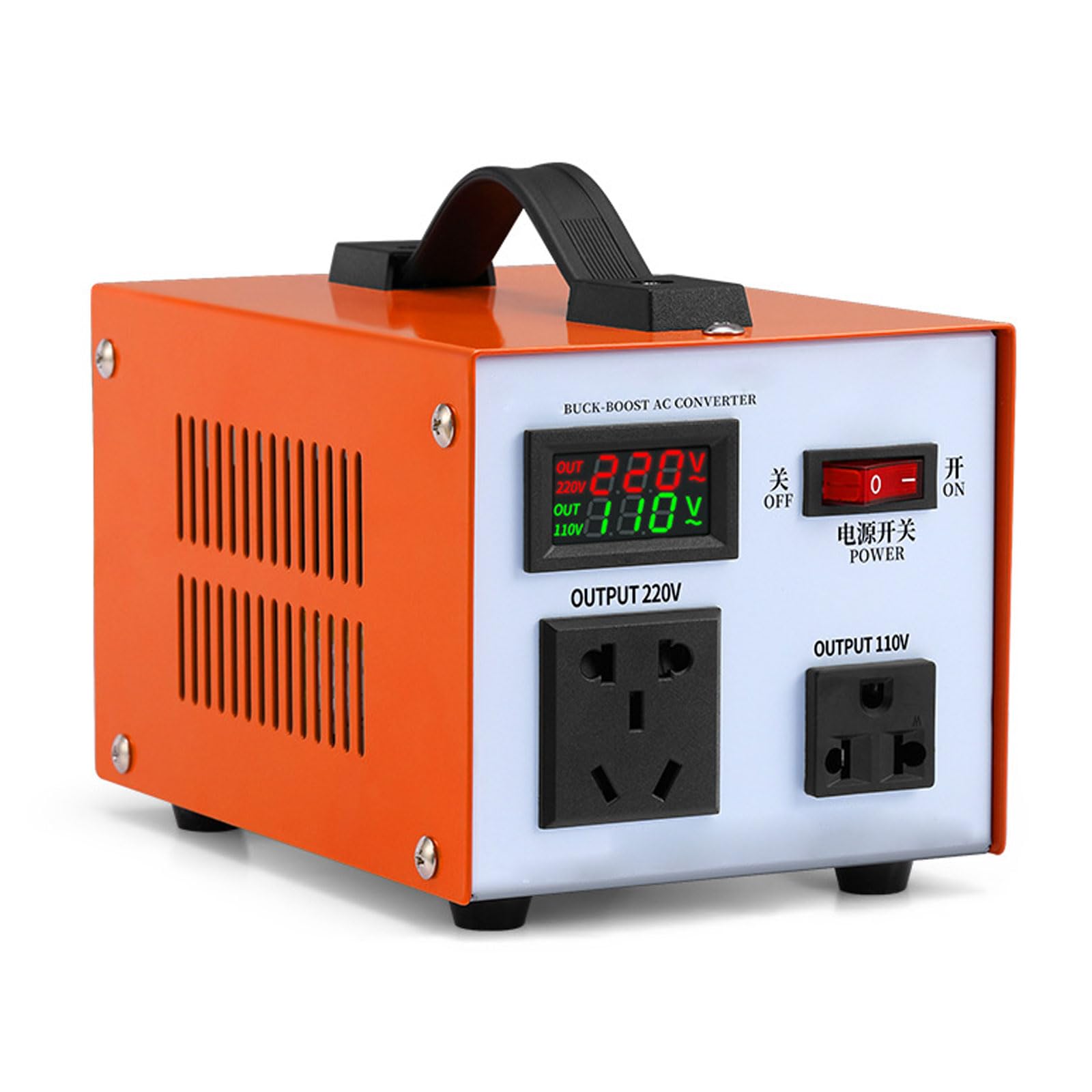 Convertidor Voltaje Transformador Elevador 110V A 220V O Reductor 220V A 110V Convertidor Potencia Protección Disyuntor-2000W