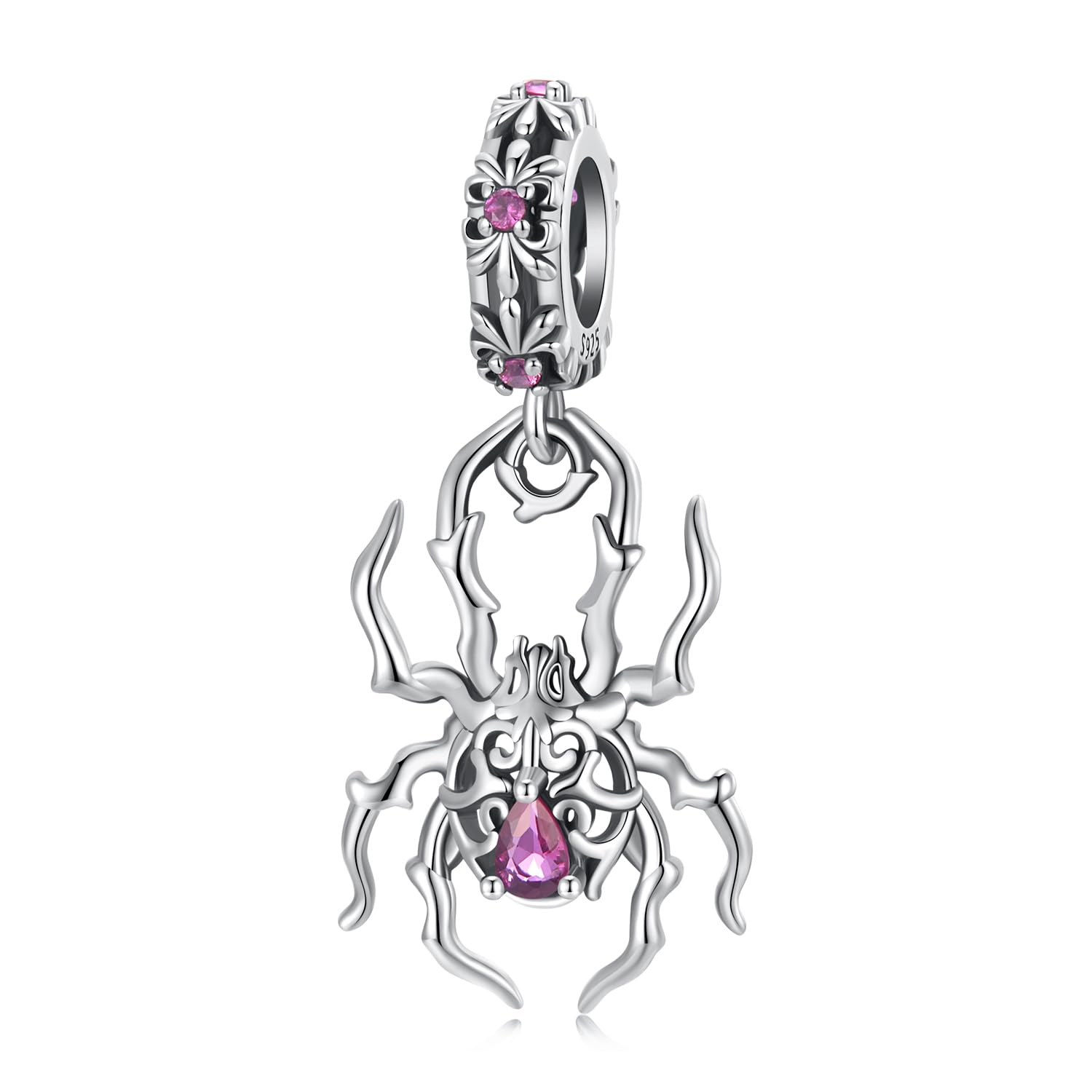 Abalorio de araña de plata de ley 925 un regalo simbólico y original 8