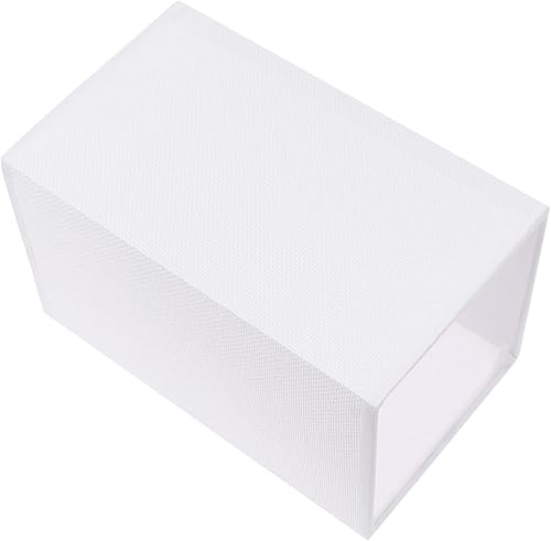 WOONEKY E27 - Cubierta cuadrada de tela blanca para dormitorio, pantalla universal, difusor de luz, cubierta de araña