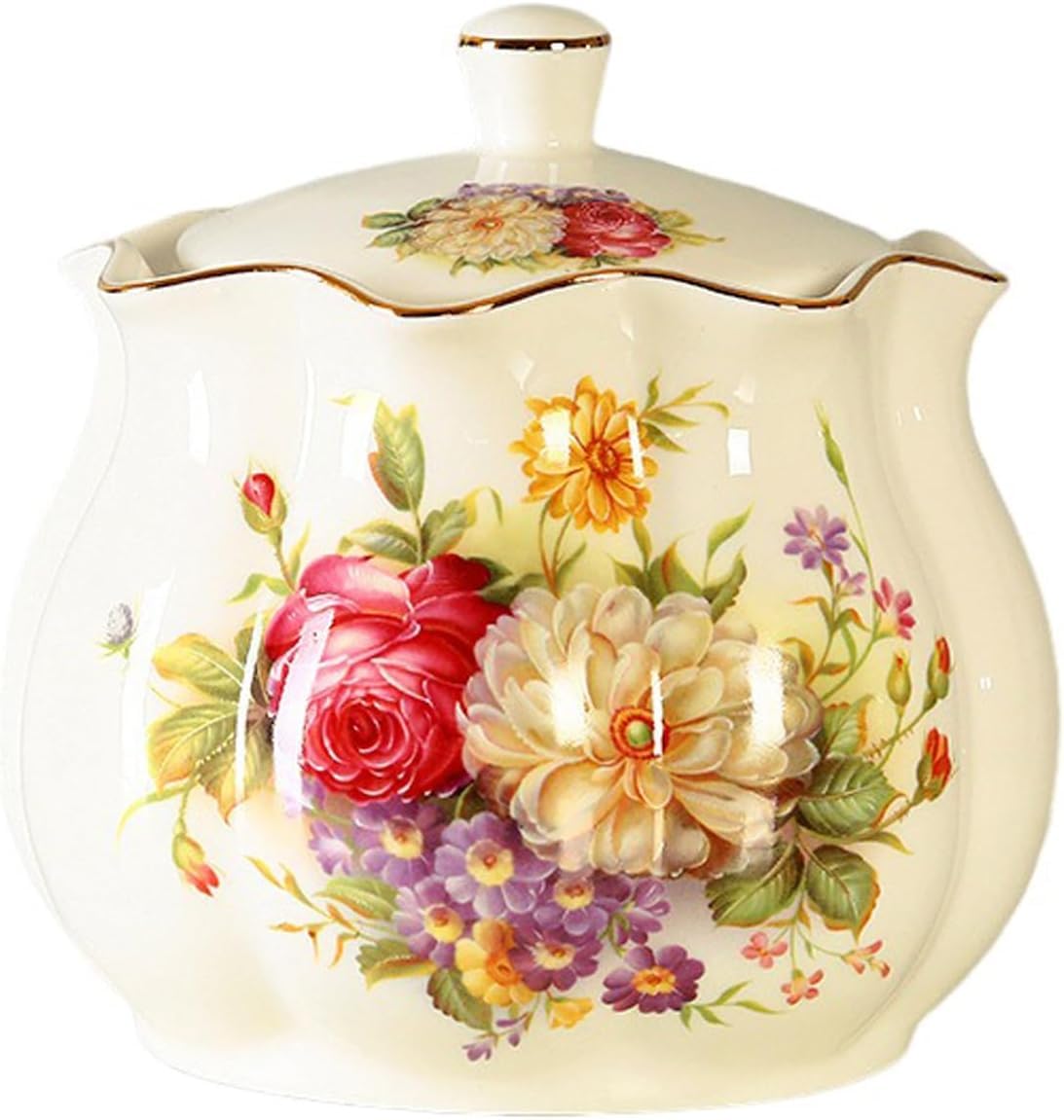 Ceramiczny słoik na ciasteczka z hermetyczną pokrywką, duży porcelanowy pojemnik kuchenny do przechowywania cukru, herbaty, kawy, płatków śniadaniowych, cukierków, przekąsek, suszonych owoców i