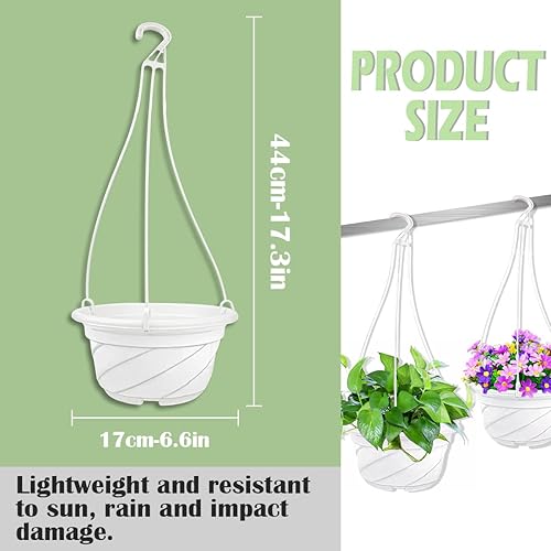 Miniatura 2 de Macetas colgantes de plástico para colgar, cesta de orquídeas, plantas de siembra, maceta de vivero para plantas de interior y exterior, decoración