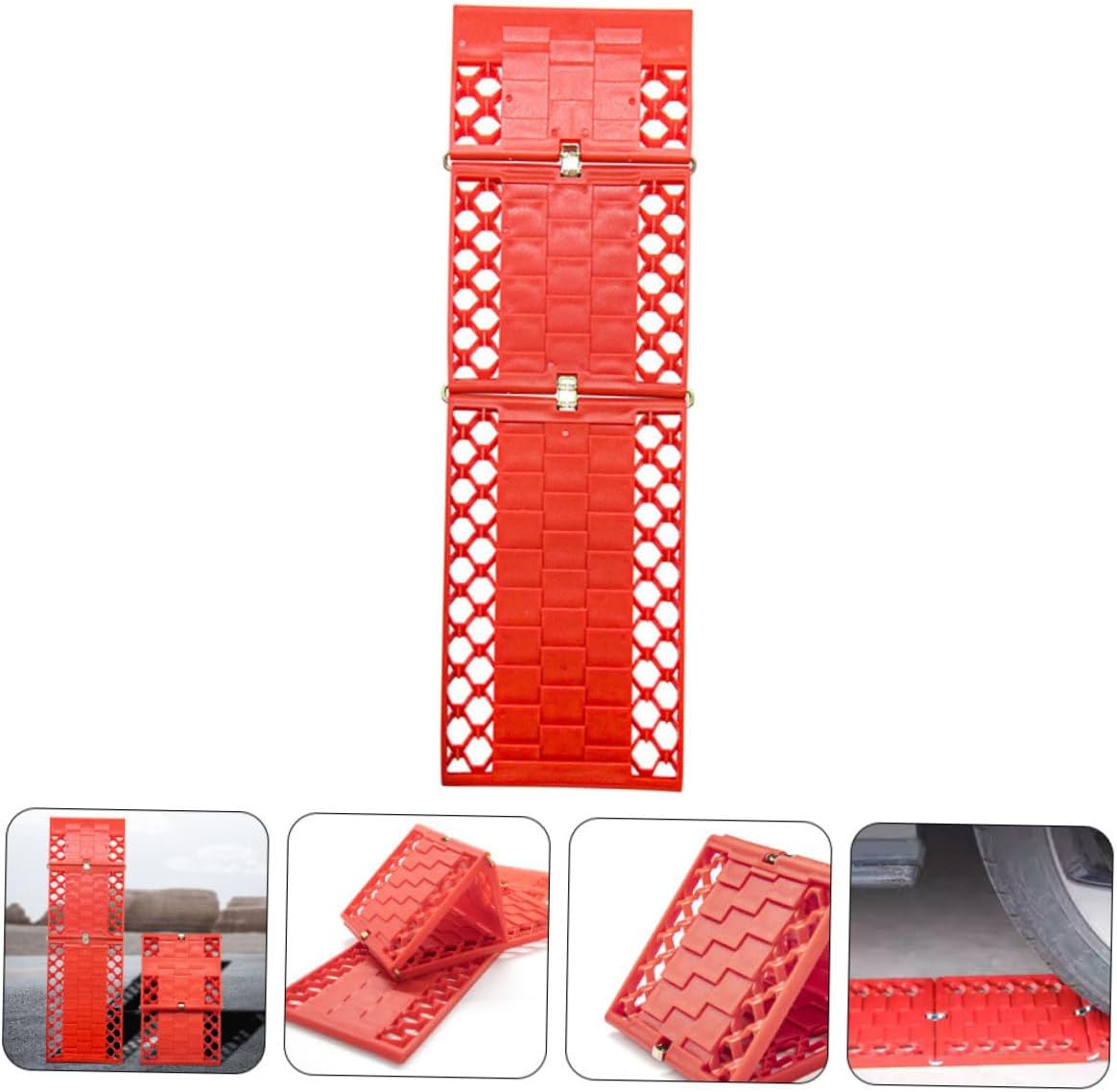 1pair Foldable Recovery Traction Mats for Car Truck and Van Emergency Tire for Mud Ice and Snow Compact and Portable Vehicle Recovery Tool