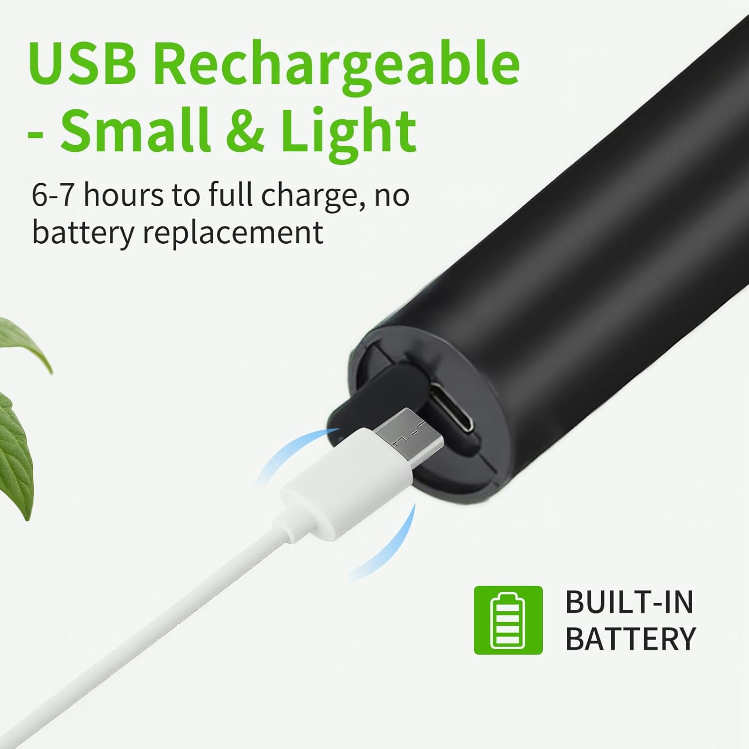Plant Pollination Tool - USB Rechargeable Vibrating Pollinator for Greenhouse Crops Like Tomatoes and Strawberries