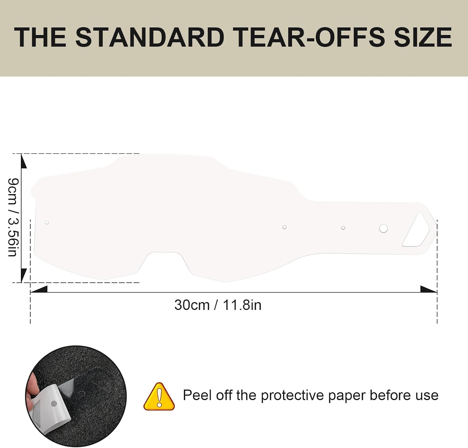 50 Pcak Standard Tear-Offs for 100 Percent ARMEGA, Tear Off Goggles Compatible with Armega Dome/Strike, Perimeter Laminated Tear-Offs Standard Tear Off Replacement Lens (Clear, One Size)