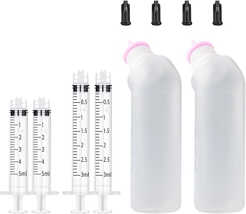 Miniatura 4 de Pezón de silicona azul para alimentación de mascotas con biberón para gatitos, ardillas, gatitos recién nacidos, cachorros, gatos u otras mascotas