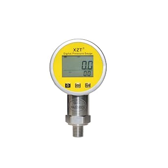 XZT 2.4" 10000PSI Digital Hydraulic Pressure Gauge,Hydraulic Pressure Sensor,Pressure Manometer with 1/4 inch NPT-Base Entry for Air,Gas,Water 0-900PSI/60BAR