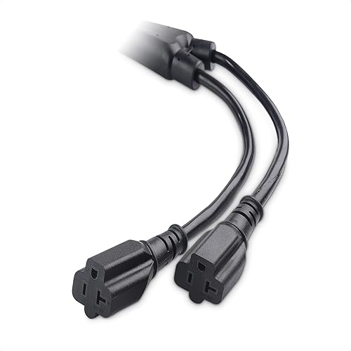 Miniatura 4 de Cable Matters Adaptador macho de 3 clavijas de 30 amperios a hembra de 20 amperios para generador, 2.5 pies, NEMA TT-30P a 2X 5-20R, adaptador