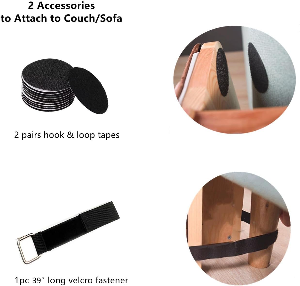 SHENGOCASE 2-Pack 24.5" Tall No Drilling Wall Sofa Couch Corner Cat Sisal Scratcher,Scratching Post,Replaceable Sisal Scratch Pad Mat, Couch Protector