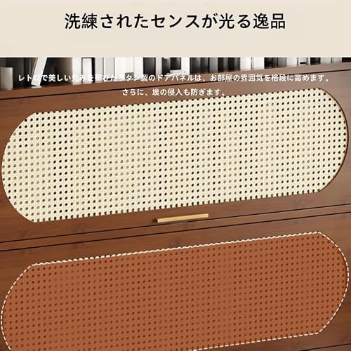 NYHGOXM 床置きフラップ扉付き本棚 スリム大容量リビング収納キャビネット 多段可動シェルフ 書斎・学生用 マガジンラックとしても (2層,80CM) [5]
