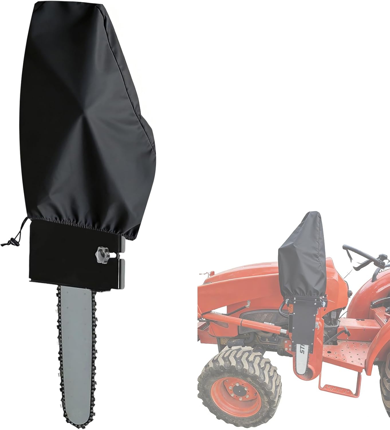 Chainsaw Rack Cover, Water-Resistant, Dustproof, Sunproof, Fits UTV, ATV, Tractor, Pickup and Truck Chainsaw Racks, Includes Drawstring, Buckle & Straps (26" H x 17" D)