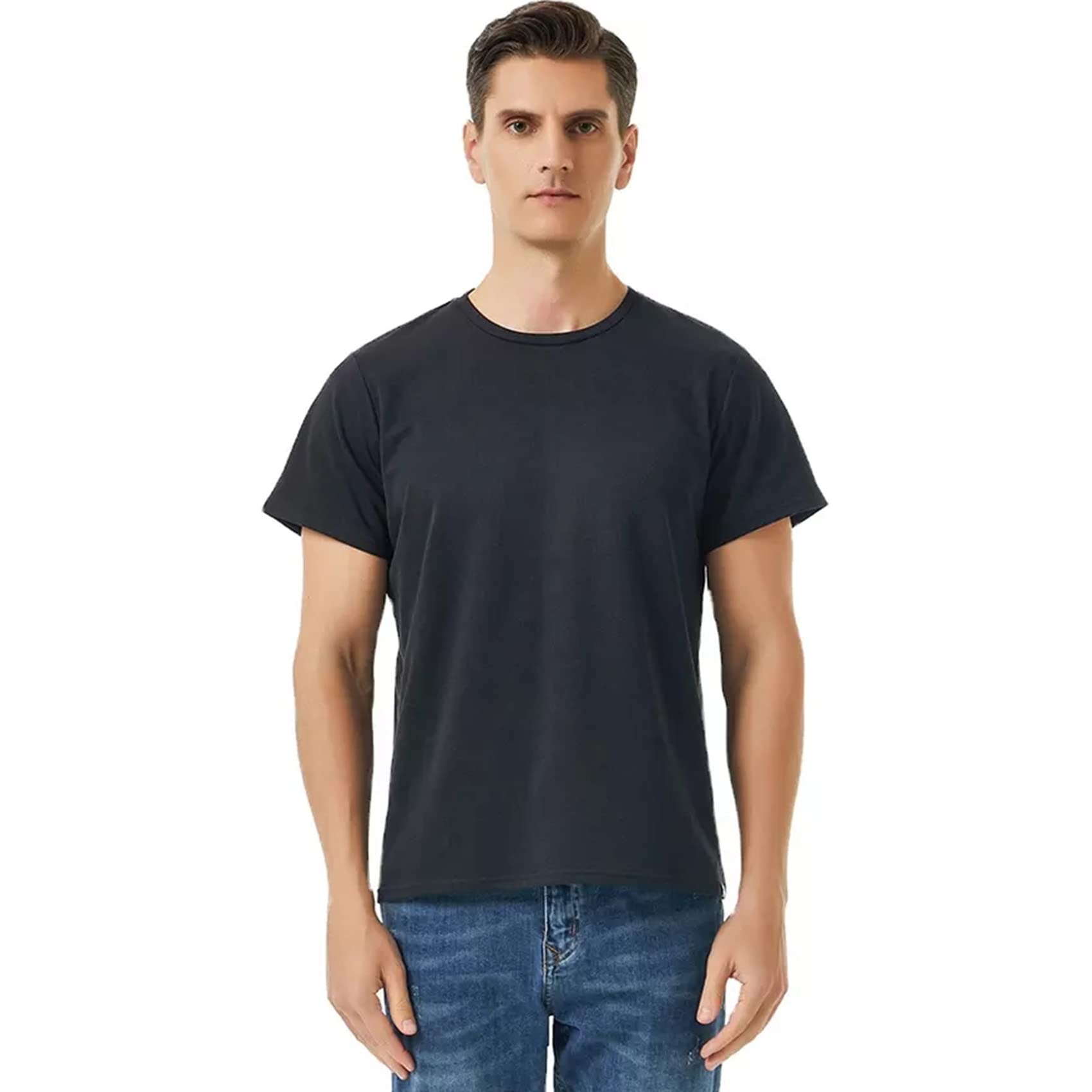 ZXCVB 5G Anti-Strahlung Herren T-Shirt, EMF-Schutzkleidung, HF-Abschirmung, WiFi-Strahlenschutz, Mikrowellenstrahlungsblockierung