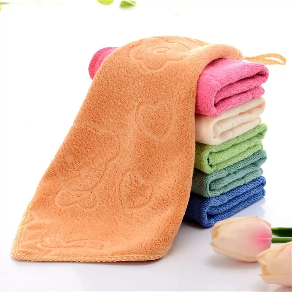 2pcBaby Serviettes Salive Super Doux Microfibre Serviette d'allaitement Garçons Filles De Toilette Lingettes Mouchoir(Oranje)