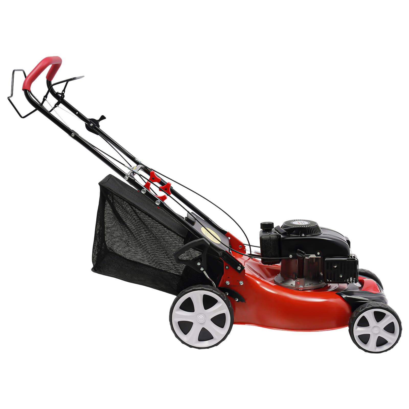 Kosiarka spalinowa 20", kosiarka spalinowa 3 w 1, kosiarka 4-suwowa, szerokość cięcia 51 cm, 8-stopniowa regulacja wysokości, 4000 W, 140 cm³, kosz na trawę 60 l, funkcja mulczowania i