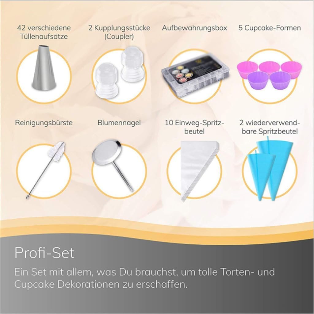 64 Piece Set Of Flower Mounting Mouth Set Silicone Cup Flower Mounting Bag Converter Baking Tool