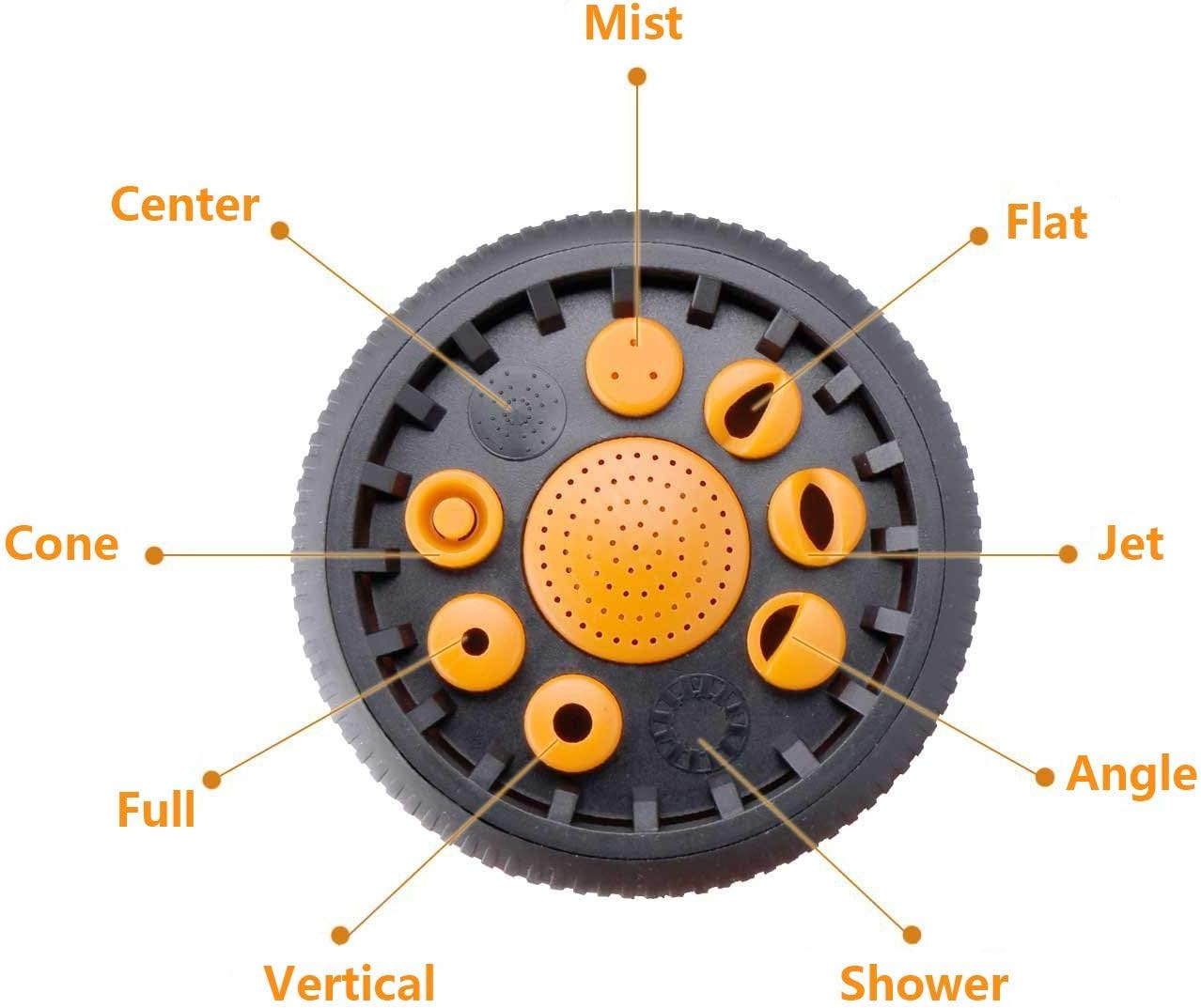 AltraTech Metal Garden Hose Nozzle Heavy Duty Hose Sprayer Nozzle 2 Pack with 9 Adjustable Patterns For Garden, Car Wash : Patio, Lawn & Garden