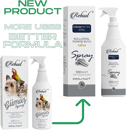 Miniatura 8 de Reboot Colloidal Silver Spray para el cuidado de la piel, alivio natural para perros, gatos y caballos, alivia heridas de mascotas, picazón,