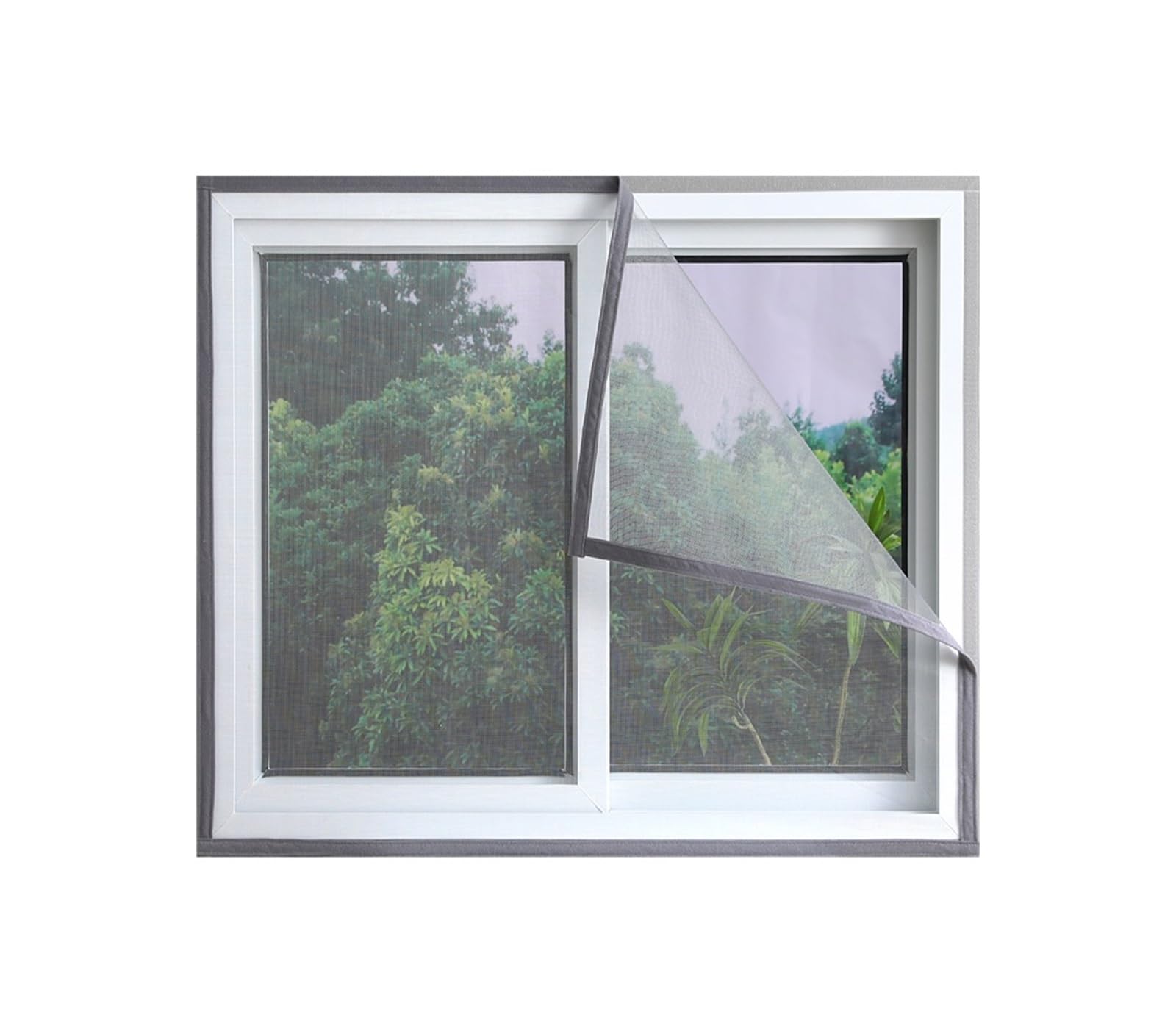Supkancl Grey 1Pc Self-Adhesive And Reusable Mosquito Nets For Windows Anti-Mosquito Window Screens Tulle Washable Mesh(,70Cm X 120Cm)