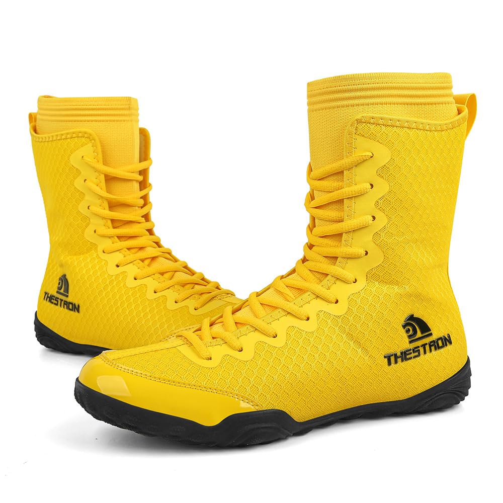 Scarpe da Boxe per Gli Uomini Alte Competizioni Stivali da Palestra Traspirante Fighting Squatting Sport Training Calzature