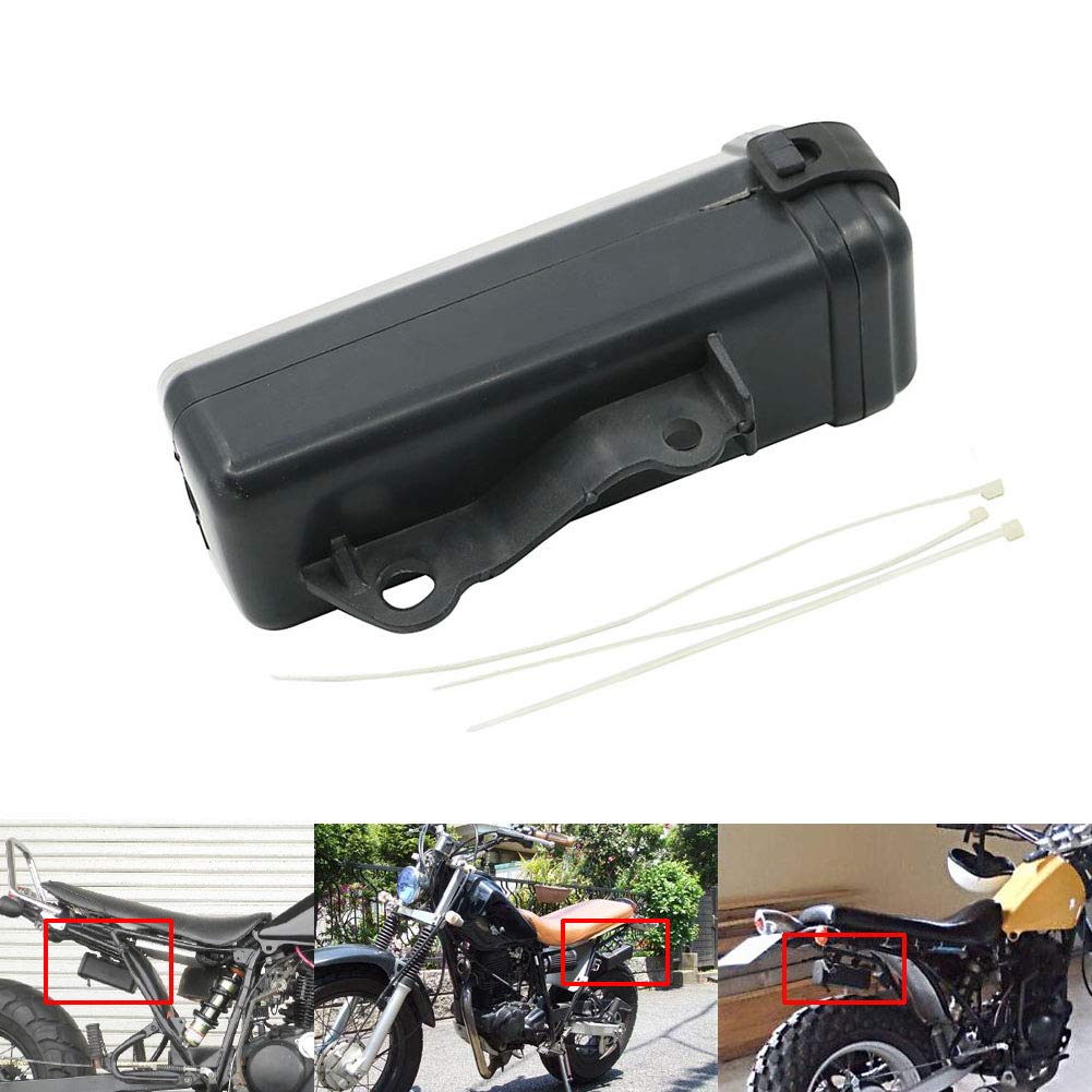Boîte à Outils Moto Pour Yamaha TW200 Trailway (1987-2015) Et DR250 - Conteneur ABS Noir - Montage Simple