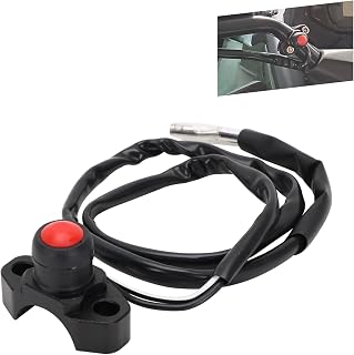 JFG RACING CNC Universal Motorcycle Engine Stop Start Kill Switch Button Dirt Pit Bike Quad (Black)