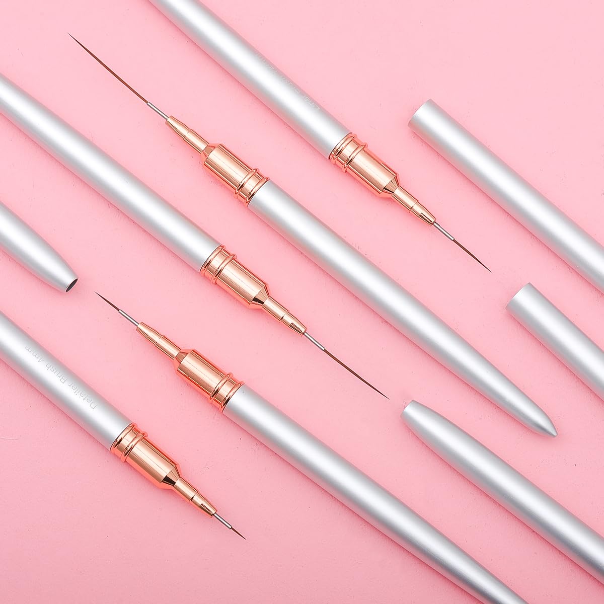 Nail Art Brushes, 5Pcs Nail Art Liner Brushes - Image 4