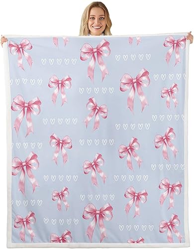 Miniatura 23 de Manta de cama con estampado de corazones de lazo, manta de felpa de grafiti dibujada a mano para decoración rústica del hogar, manta de franela