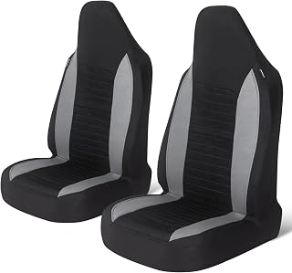 AUTOYOUTH Car Seat Covers Front Seats Car Seat Protector for Dogs Children Sports Work Workshop etc. Bucket Type Integrated Car Seat Protector Car Seat Covers with Airbag Universal Car Seat Cover Car Seat Cover Grey gray