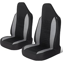 AUTOYOUTH Car Seat Covers Front Seats Car Seat Protector for Dogs Children Sports Work Workshop etc. Bucket Type Integrated Car Seat Protector Car Seat Covers with Airbag Universal Car Seat Cover Car Seat Cover Grey