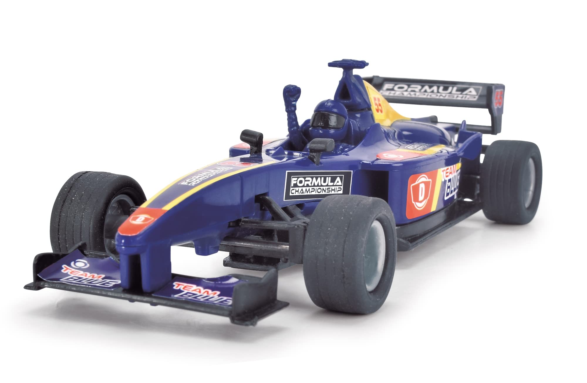 Formule 1 Jouet Dickie Toys – Formula Racer (14 Cm) – Coche De Carreras De Cuerda Con Dirección, Escala 1:32 Cm, Para Niños A Partir De 3 Años, 203341035, Multicolor Couleur Aléatoire Rouge Argent Bleu