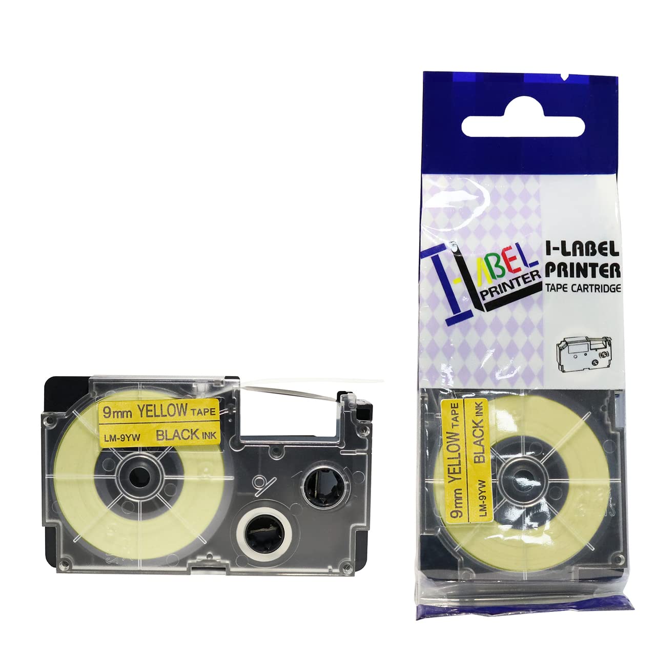 LM Tapes - Premium Compatible 9mm Black on Yellow Label Tape for use in Casio KL750 / KL-750 EZ Label Printer