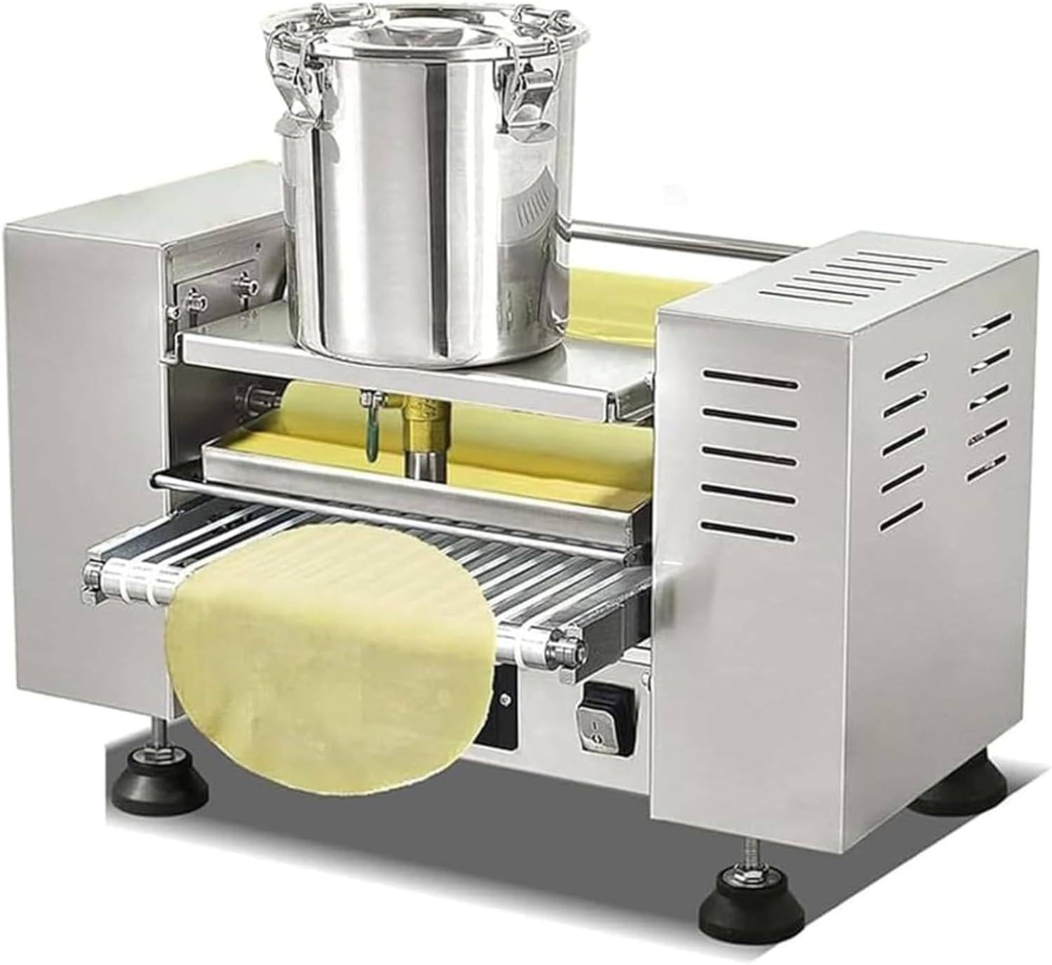 Machine Professionnelle à Mille-Crêpes, Machine Automatique à Pâte à Gâteau Et à Mille-Feuilles, Vitesse Réglable, Diamètre des Crêpes : 20/32 cm, épaisseur : 0,12 à 0,04 cm 6In