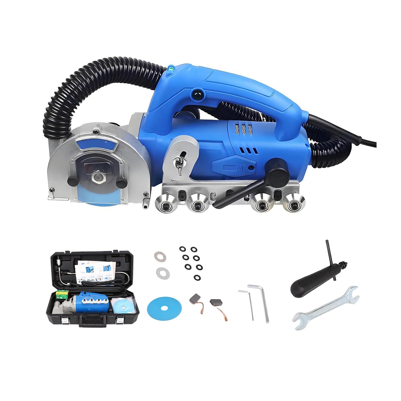 Removedor Juntas Eléctrico,Máquina Limpieza Juntas Azulejos-1200W Corte Preciso,9000 RPM,Aspiración Integrada,Disco Diamante para Restauración Azulejos Suelo Pared Interior