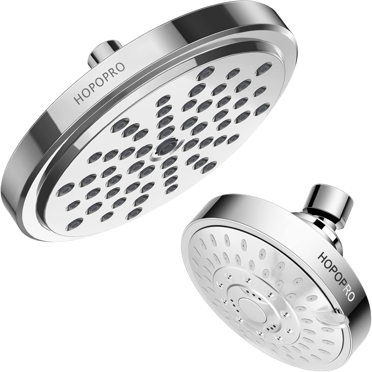 HOPOPRO 5Setting High Pressure Fixed Shower Head & Upgraded 7 Inch