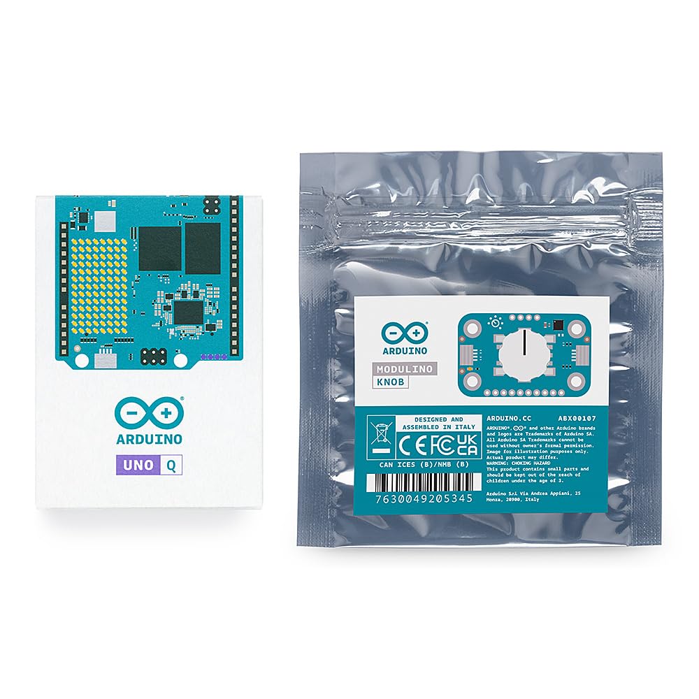 Arduino® UNO™ Q 4GB Modulino® Knob Bundle: Input Analogico di Precisione