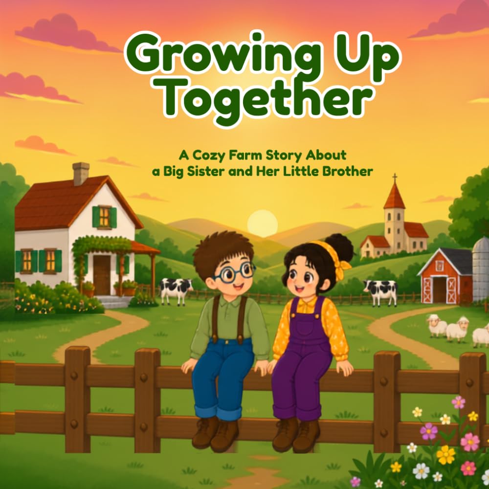 Growing Up Together: A Cozy Farm Story About a Big Sister and Her Little Brother