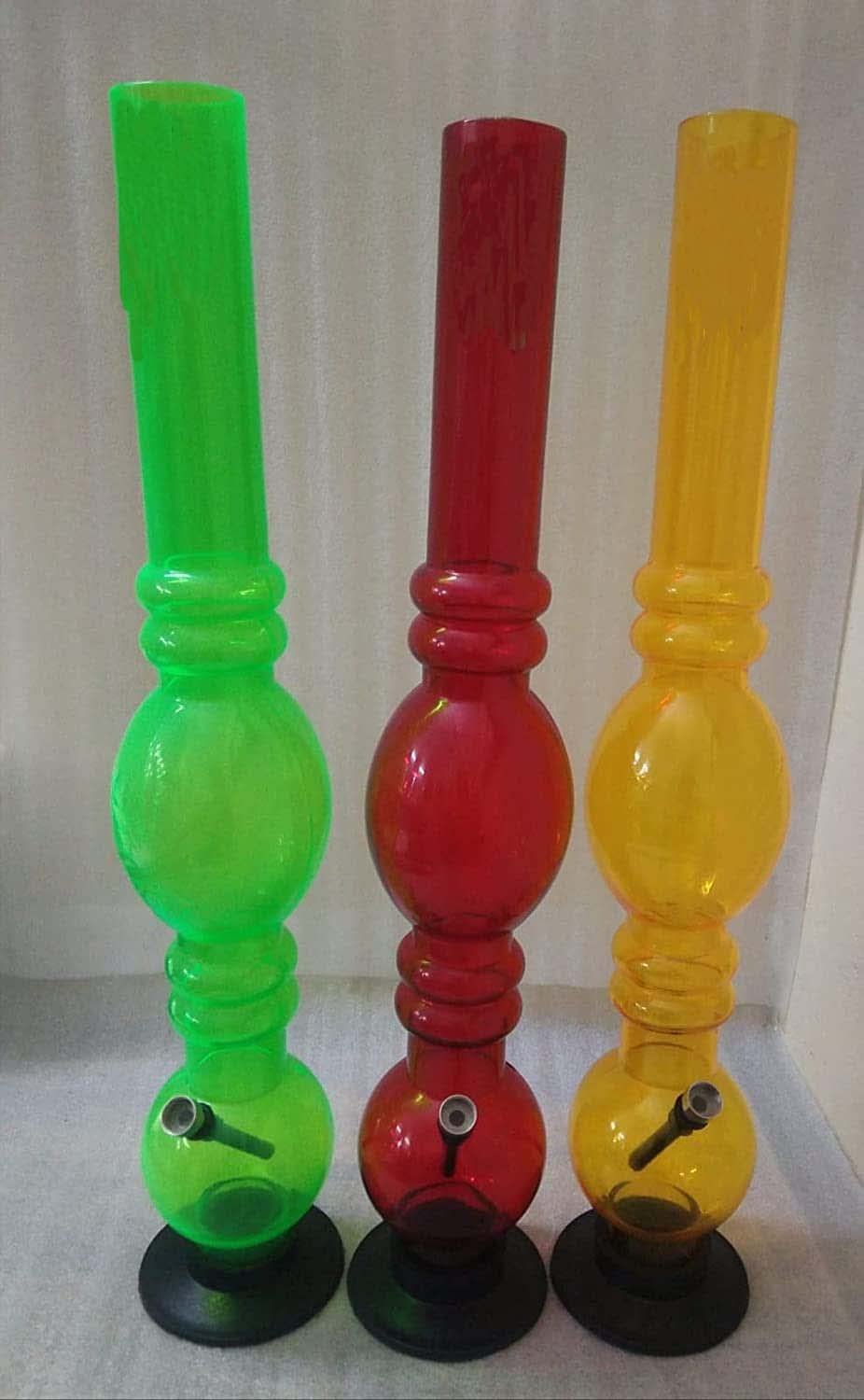Metier 22 Inch Tall Transparent Acrylic Waterpipe Smoking Bong (56cm, Any Available Colors)