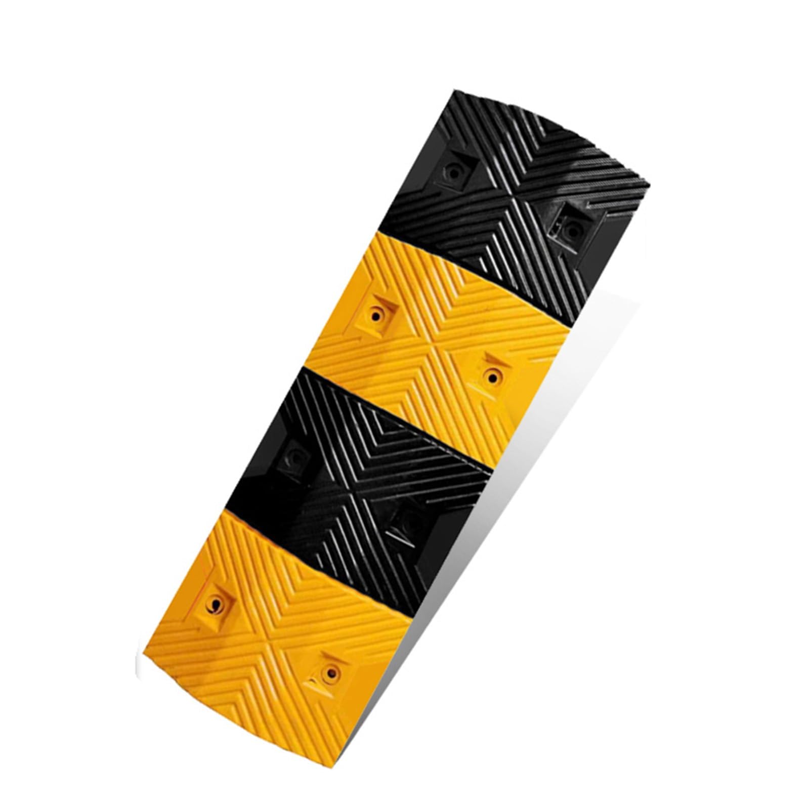 HTTGDGDH 100Cm Speed Bump, Speed Ramp, Rubber Road Bumps, Yellow And Black Rubber, Suitable For Roads, Parking Lots And Residential Areas,100x35x5CM