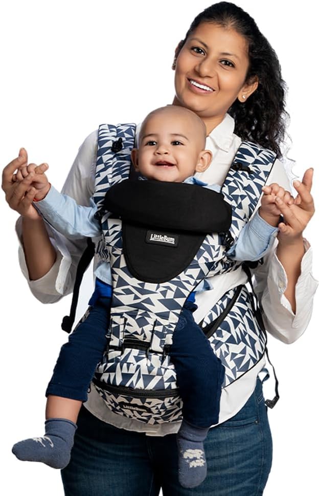 LITTLEBUM Silver Hills Detachable Hip Seat Baby Carrier Ergonomic, Adjustable, Supportive And Lightweight It Supports Up To 20 Kg Perfect For Front And Back Carrying, Toddler