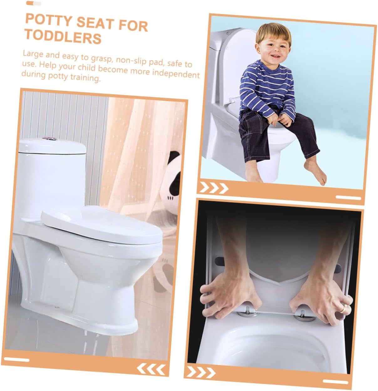 SOLUSTRE U-shape Potty Seat for Toddlers Slip Pad Portable Toilet Seat Cover Boy Girl for Boys Girls