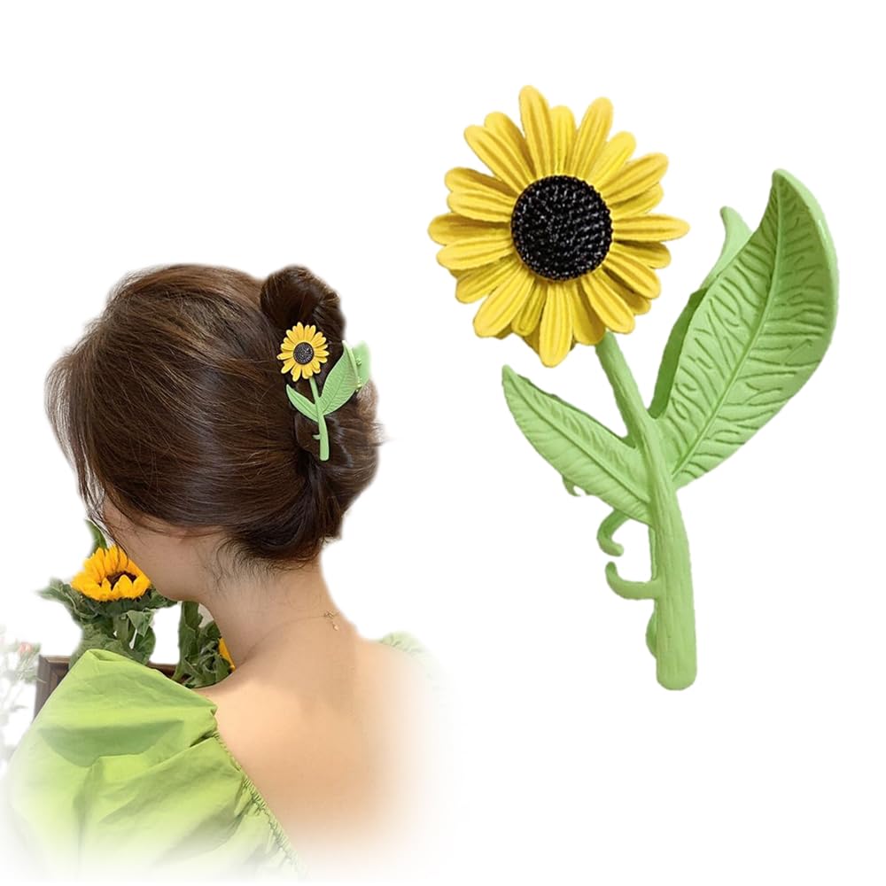 Pinzas de girasol antideslizantes accesorios de pelo mujer 8
