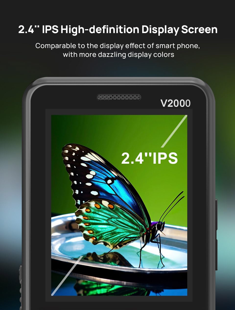 Uniwa V2000 Telefon dla seniorów 4G - Bateria - Bluetooth 5.0 - Aparat dla seniorów - Telefon dla seniorów - z przyciskiem alarmowym SOS, duże przyciski, większe ikony, karta SIM 4G, stacja dokująca